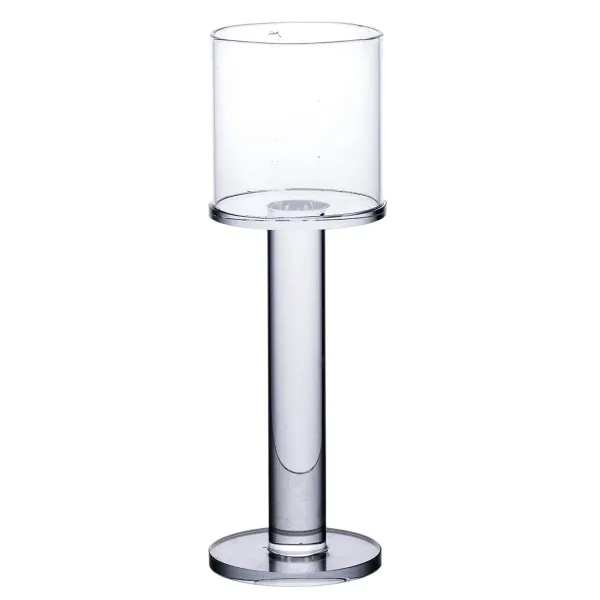 Подсвечник декоративный Cylinder стеклянный 18,5 см Прозрачный