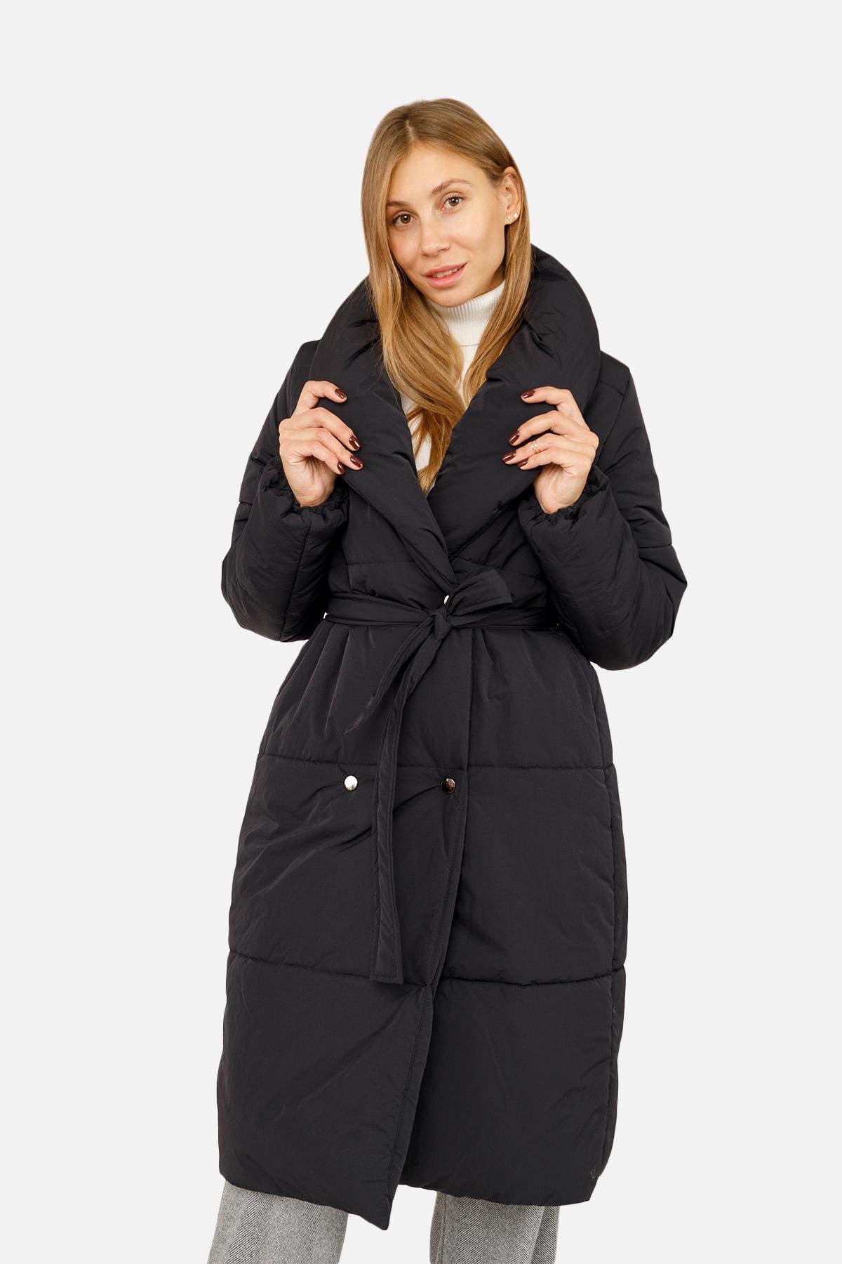 Куртка жіноча ЦБ-00260066 р. 40 Чорний (28422201) - фото 3 Куртка жіноча ЦБ-00260066 р. 40 Чорний (28422201) - фото 3