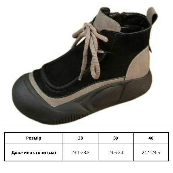 Ботинки женские демисезонные C00205-6 из искусственной кожи р. 38 23,1-23, 5 см в Черный/Серый - фото 3 Ботинки женские демисезонные C00205-6 из искусственной кожи р. 38 23,1-23, 5 см в Черный/Серый - фото 3