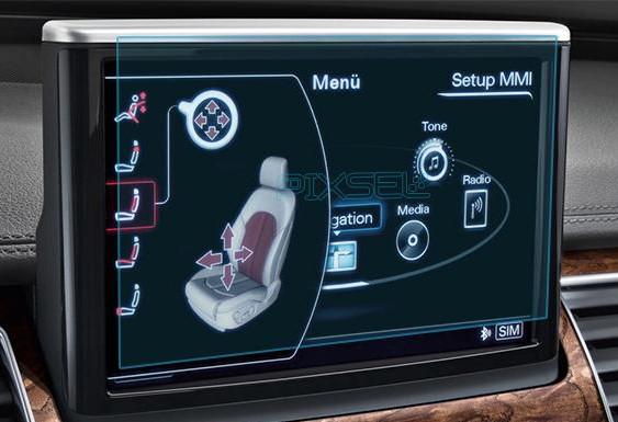 Стекло защитное Pixsel гибридный глянец на монитор Audi A8/S8 7,7“ 2010-2013