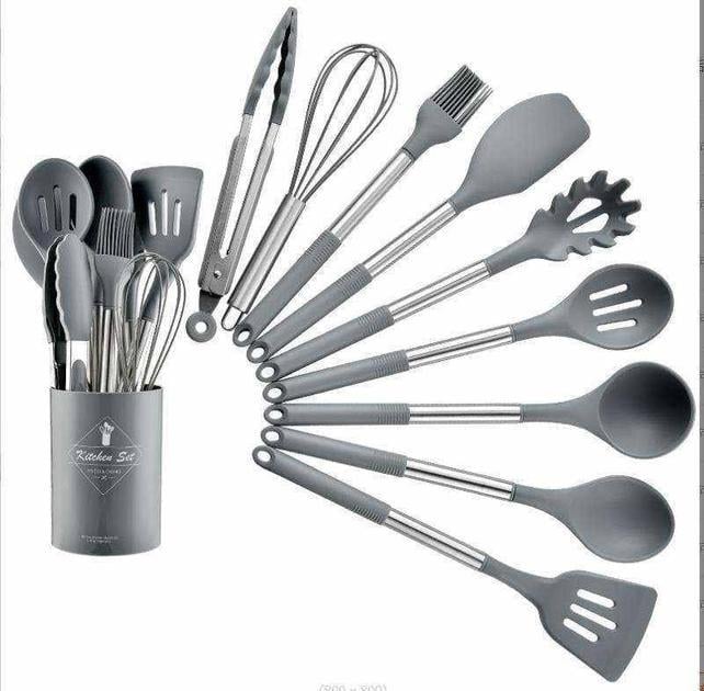 Набор кухонных принадлежностей Kitchen Set RB-2239 силиконовый 12 пр. Серый (RB2239\2) Набор кухонных принадлежностей Kitchen Set RB-2239 силиконовый 12 пр. Серый (RB2239\2)