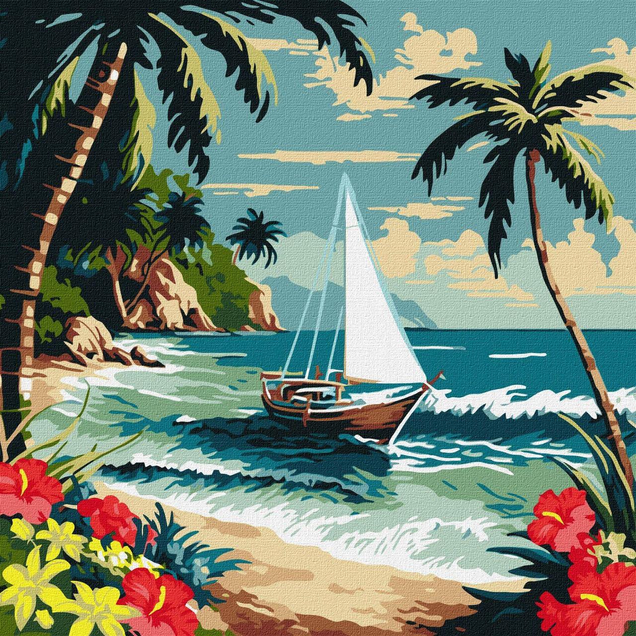 Картина за номерами Ideyka Сонячний берег 40х40 см (2824287044)