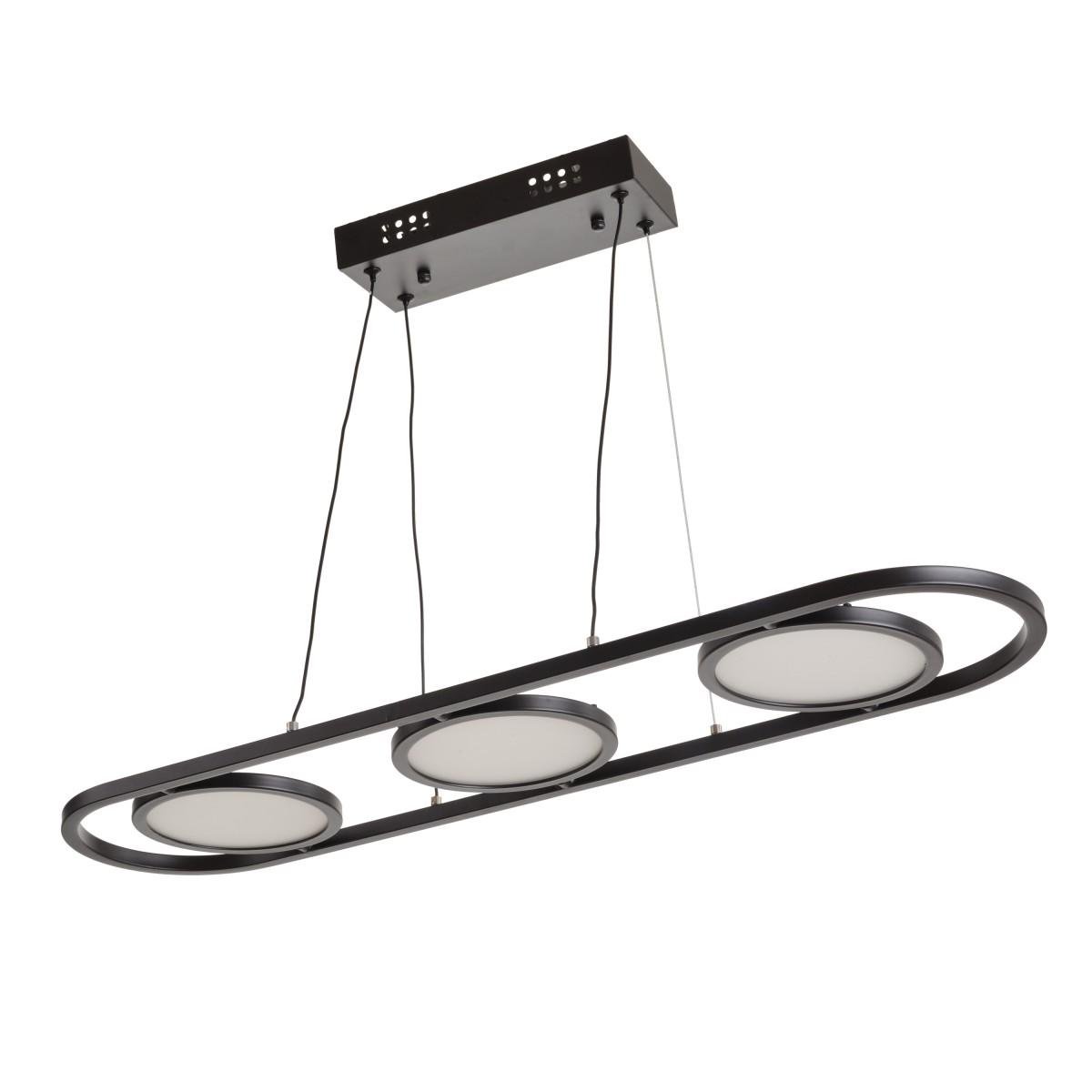 Люстра лофт для спальни подвесная светодиодная Brille BL-893S/3 NW 33 W BK