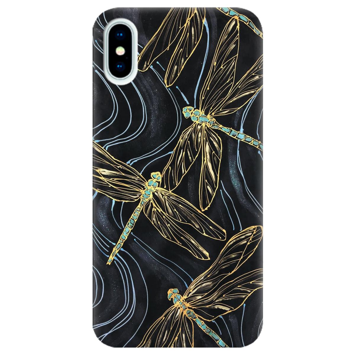 Силиконовый чехол Zorrov для Apple iPhone X - Dragonfly (10270040265119162)