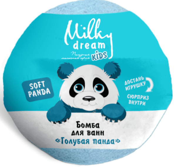 Бомбочка для ванны детская Milky Dream Kids Голубая Панда 100 г