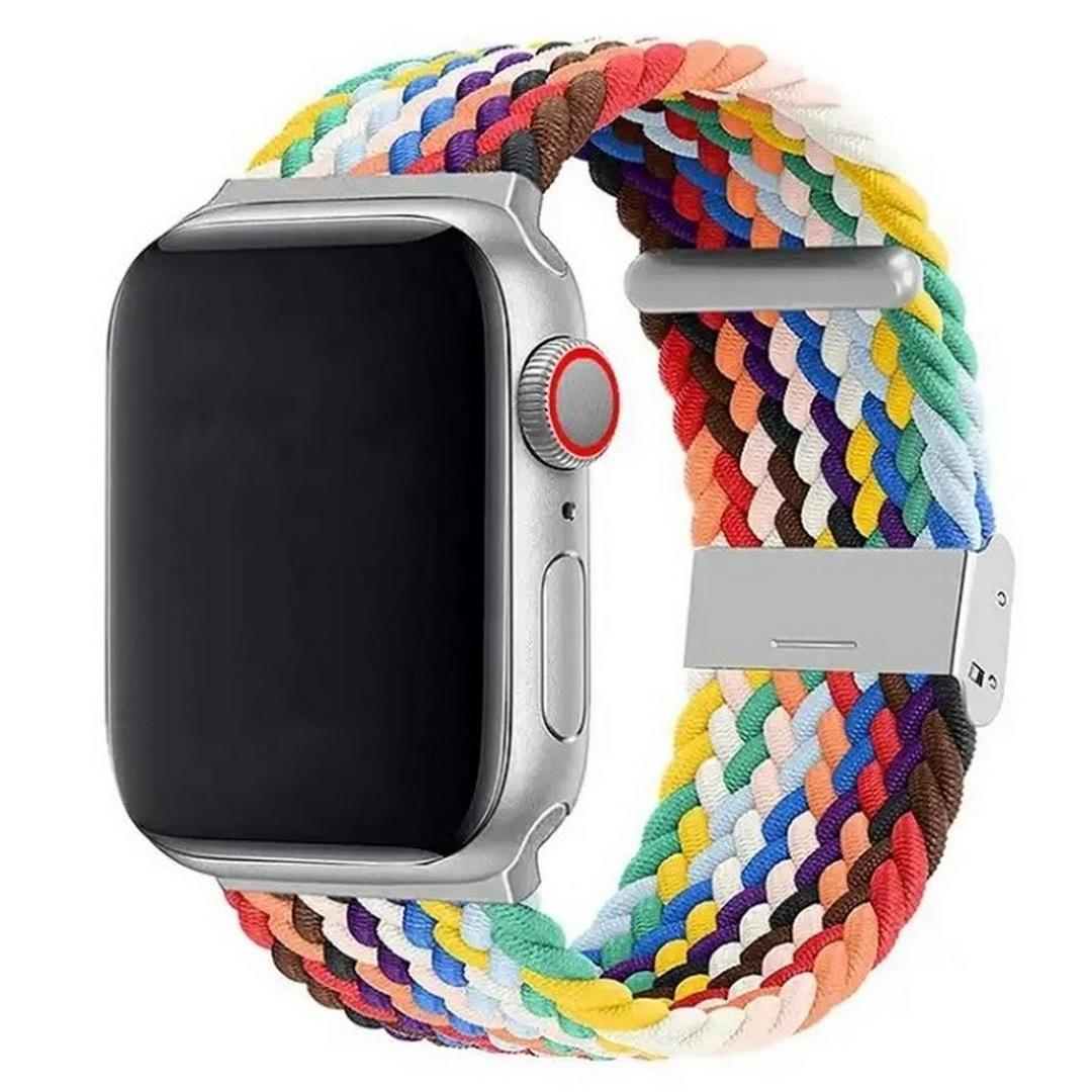Ремешок плетеный нейлоновый для Apple Watch 42/44/45/49 мм Rainbow 11 (nrNY04_r11) Ремешок плетеный нейлоновый для Apple Watch 42/44/45/49 мм Rainbow 11 (nrNY04_r11)