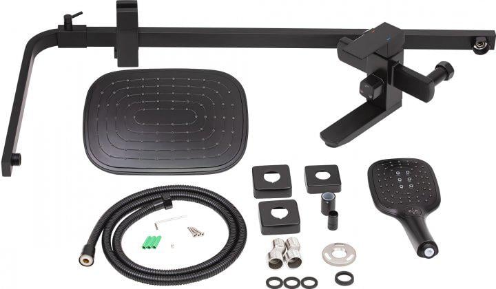 Душевая система Kroner KRP Edelstahl Kubus-SCH063 Черный (5465175)