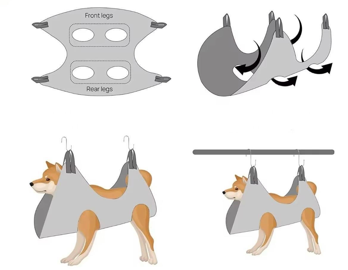 Гамак для груминга кошек и собак Bill S Black (27876685) - фото 3