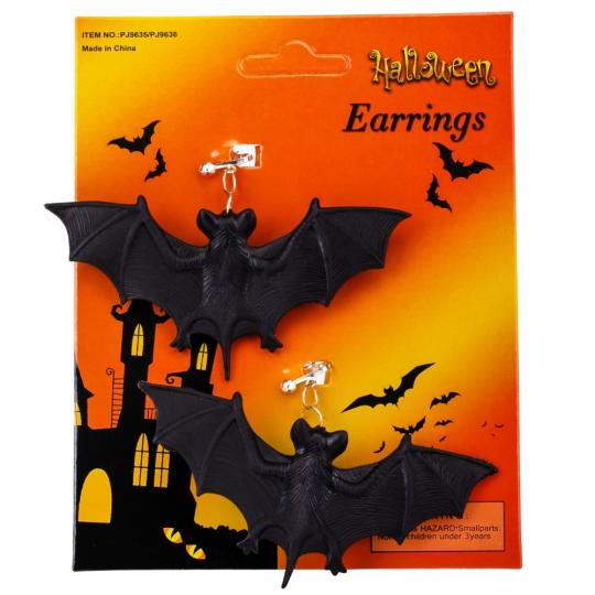 Серьги на Хэллоуин Elisey Halloween Летучие мыши 11 см (9149-010)