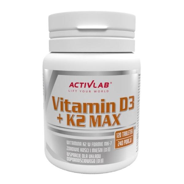 Мультивитамины для спорта Activlab Vitamin D3+K2 Max 120 таб. (000024691)