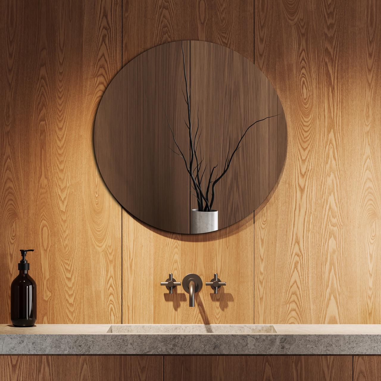 Зеркало на стену NovellaPrint без рамы круглое 35 см (2000.1)