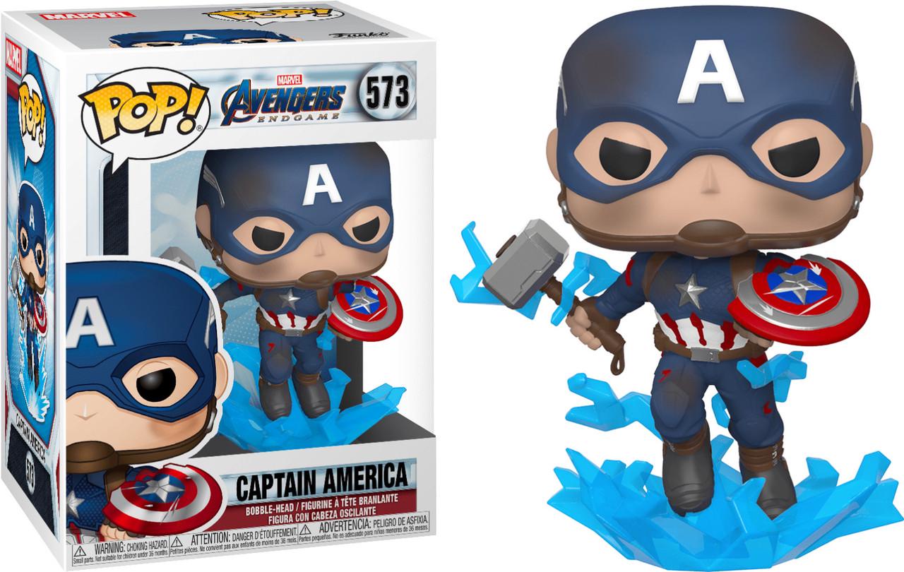 Captain america with store mjolnir funko pop