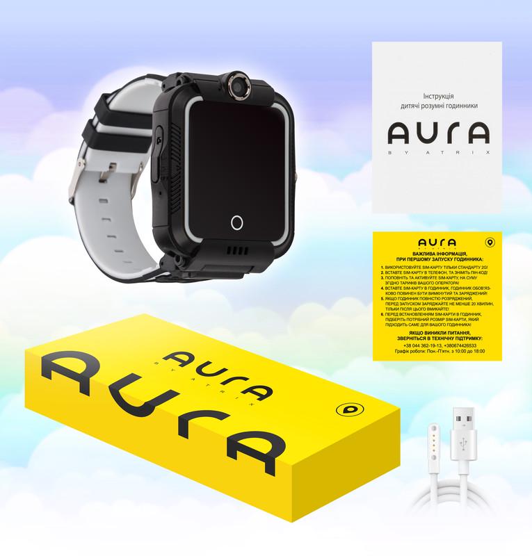 Смарт-часы детские AURA A400 4G Tracker/Wi-fi Black - фото 5