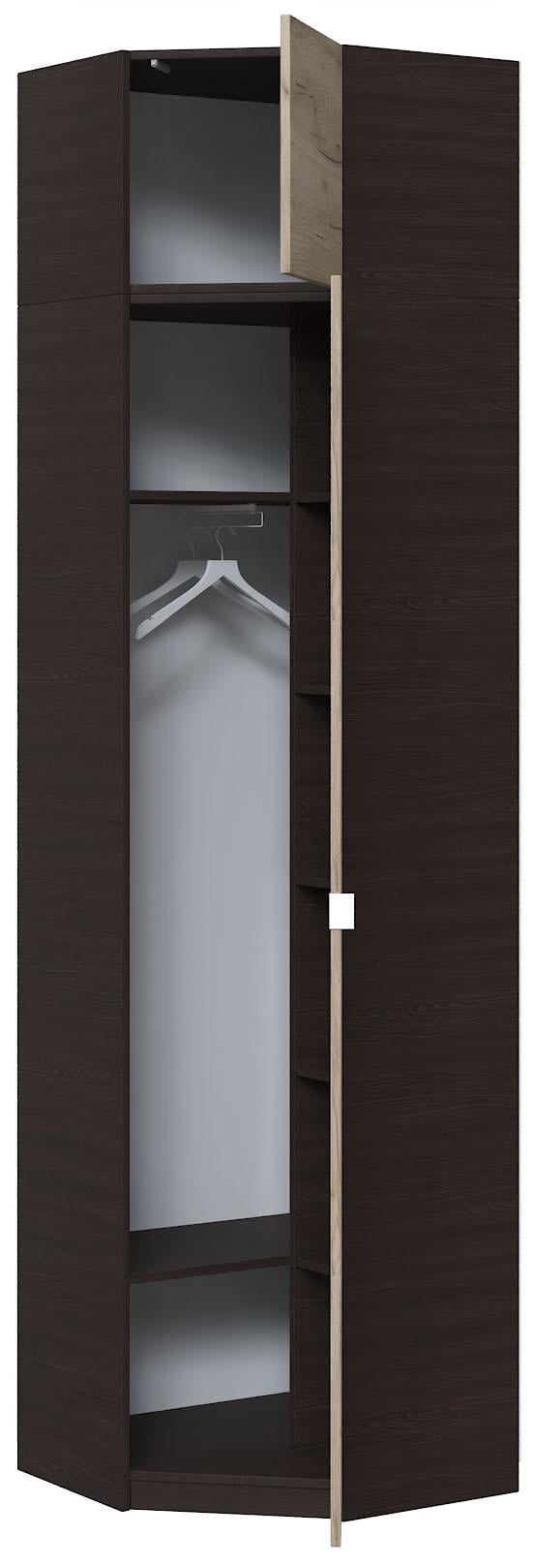 Шафа кутова з дзеркалом Мастер Форм Тетріс 620х376х2400 мм Венге магія/Дуб крафт сірий (31918) - фото 2 Шафа кутова з дзеркалом Мастер Форм Тетріс 620х376х2400 мм Венге магія/Дуб крафт сірий (31918) - фото 2