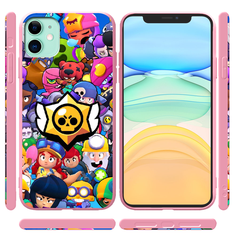 Чехол Boxface iPhone 11 Brawl Stars Розовый силикон (38184-up2389-43040) - фото 2