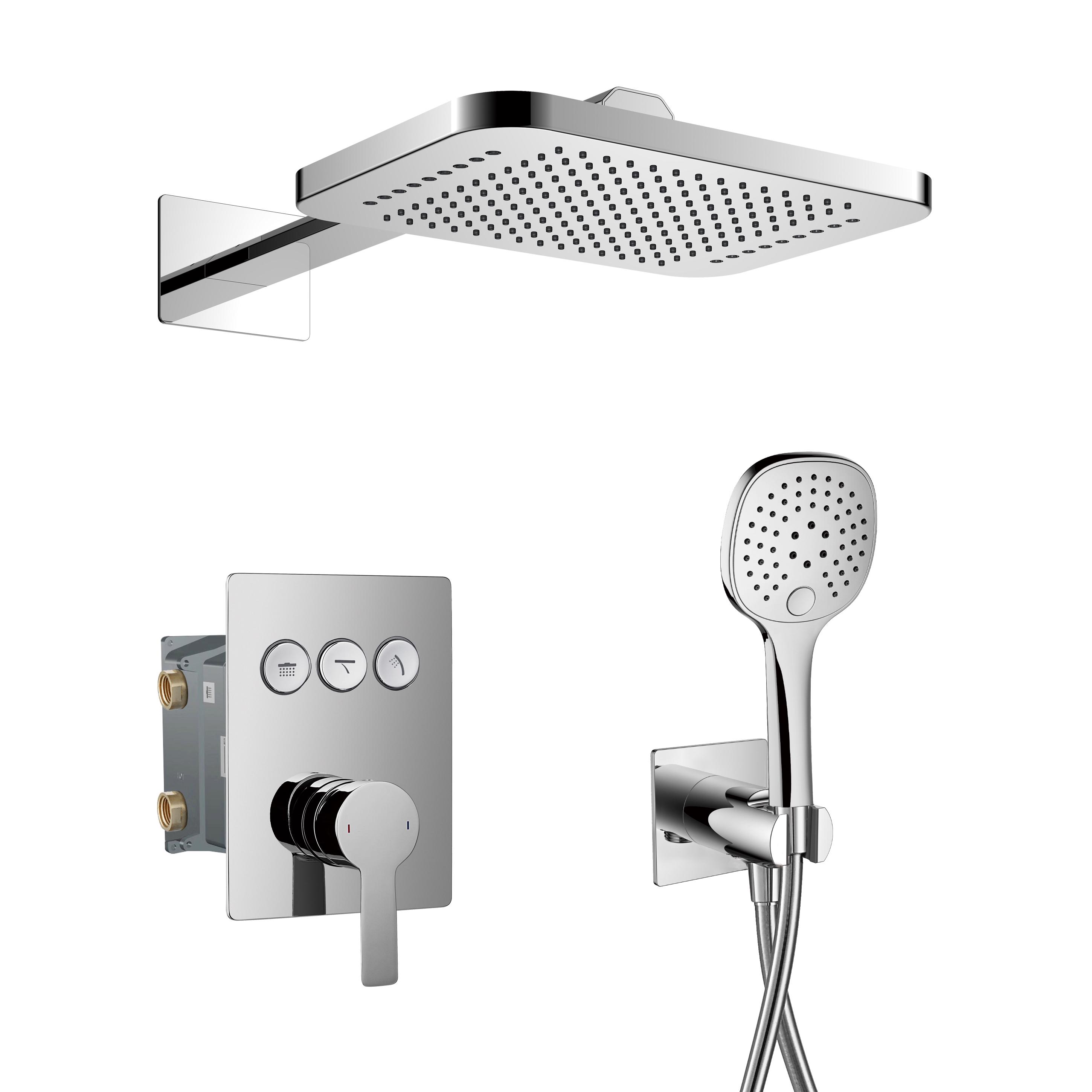 Душевая система скрытого типа Imprese SMART CLICK ZMK101901206 с верхним душем Хром (96983)