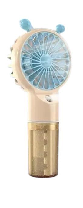 Вентилятор аккумуляторный MINI FAN 6618 с распылителем воды Бежевый