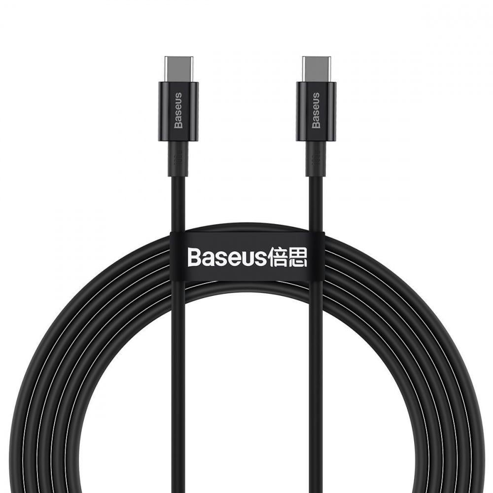 Кабель BASEUS Superior Series Fast Charging Type-C to Type-C PD 100 W 2 м Черный (32691 black) - фото 1