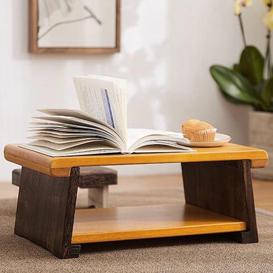 Столик для медитации из дерева Мунгалон 75х35х30 см Карри/Мокко (МДТ-753530040310)