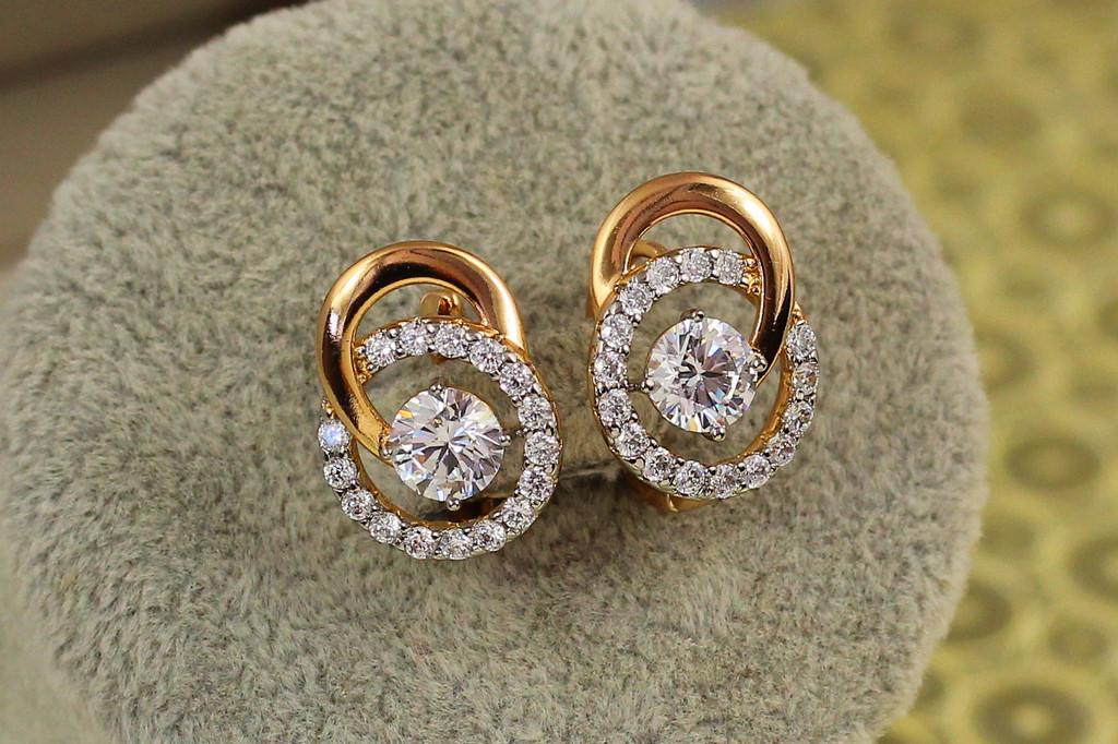 Серьги Xuping Jewelry Вращение планеты с родием 2,4 см Золотистый (2271283782)