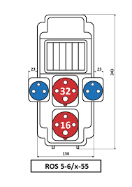 Набор щит с розетками Spamel ROS 5/x-55 - фото 4