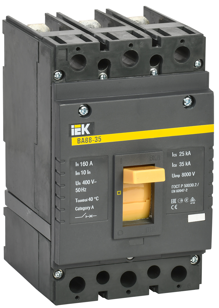 Автоматичний вимикач IEK ВА 88-35 3Р 160А (79084)