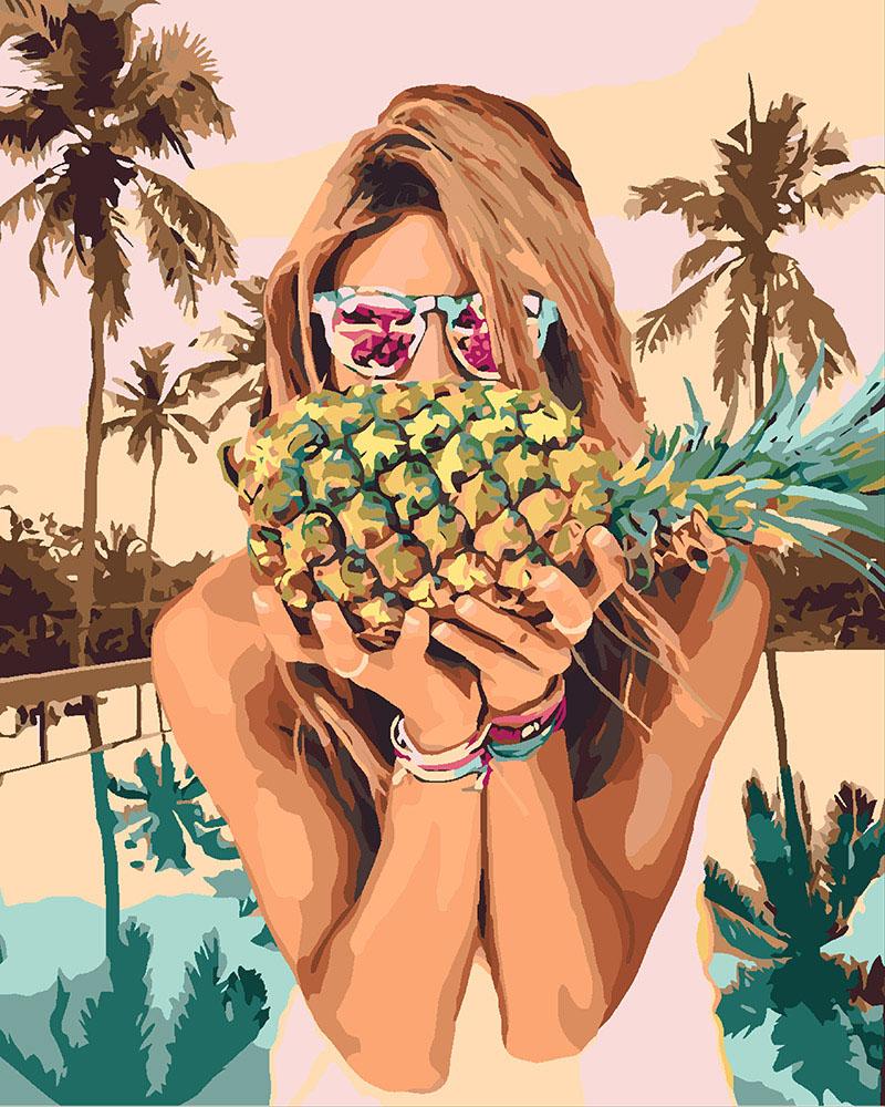 Картина по номерам Идейка Сочный ананас 40х50 см (KH4629)