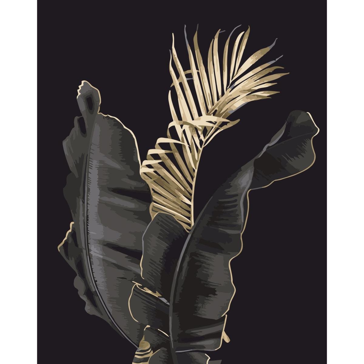 Картина по номерам Strateg Премиум Черно-золотое 40x50 см (SY6790)