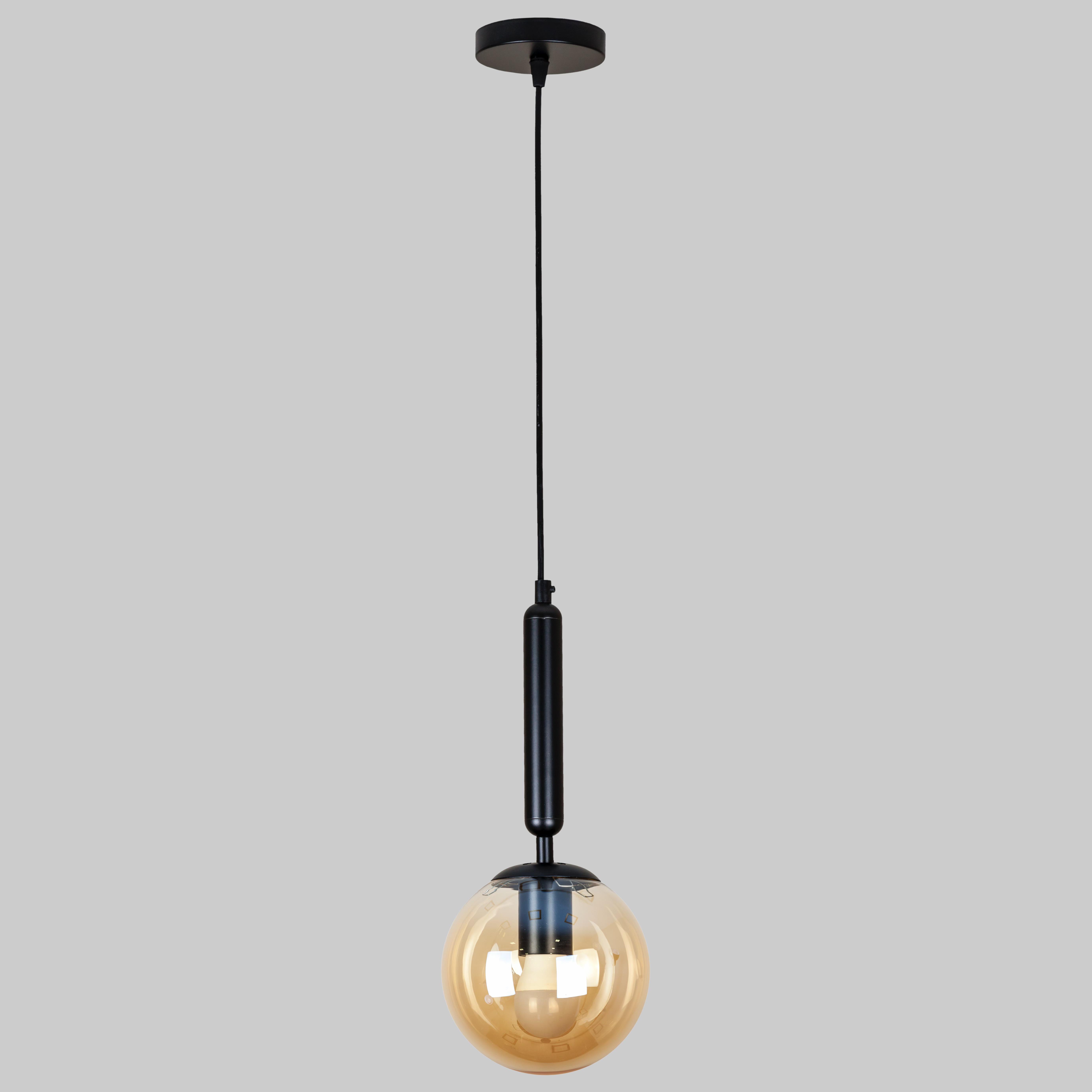 Подвесной светильник 999-2015F-1 Minimalist Glow 15 см Black/Brown (999-2015F-1 BK+BR)