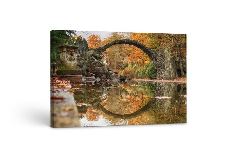 Картина на холсте KIL Art Арка над осенним прудом 51x34 см (336)