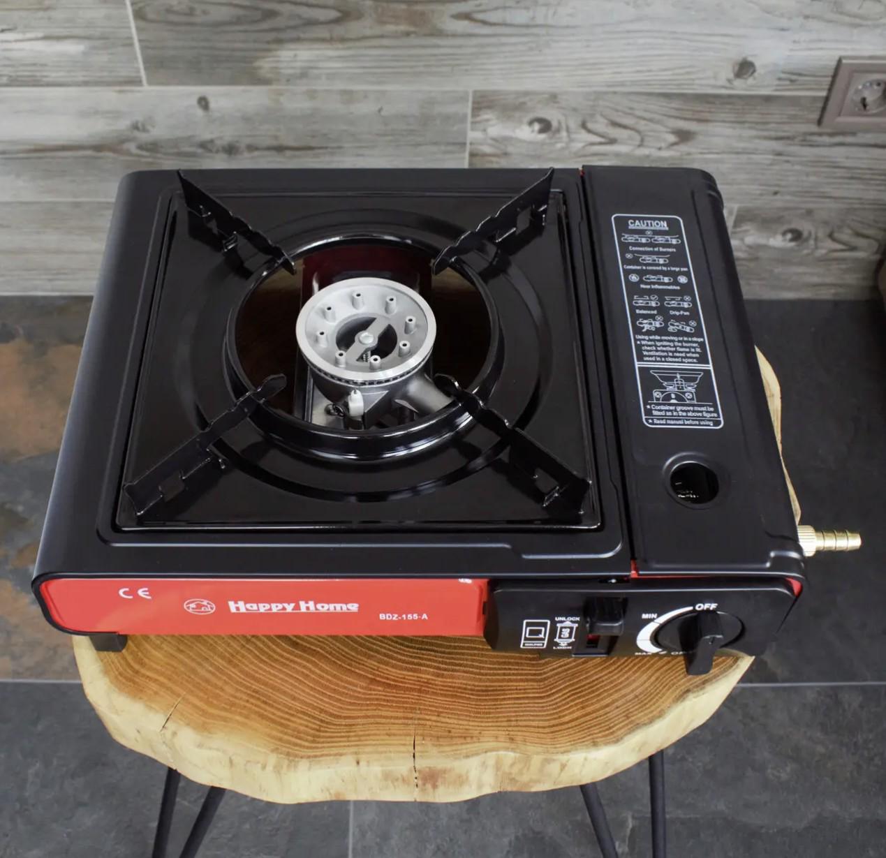 Плита газова Grand GP-220 з п'єзопідпалом з 4 газовими балонами Чорний ( Grand4) - фото 4 Плита газова Grand GP-220 з п'єзопідпалом з 4 газовими балонами Чорний ( Grand4) - фото 4