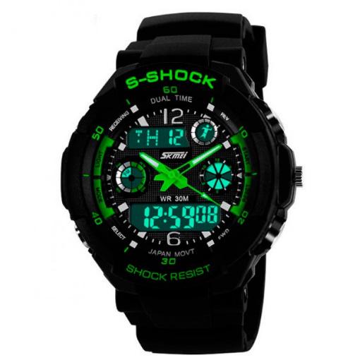 Часы детские Skmei S-SHOCK Green (bes17_0931)