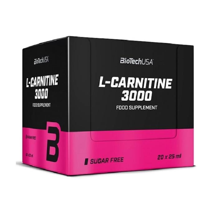 Жиросжигатель L-карнитин BioTech L-Carnitine Ampule 3000 20 шт. по 25 мл Лимон