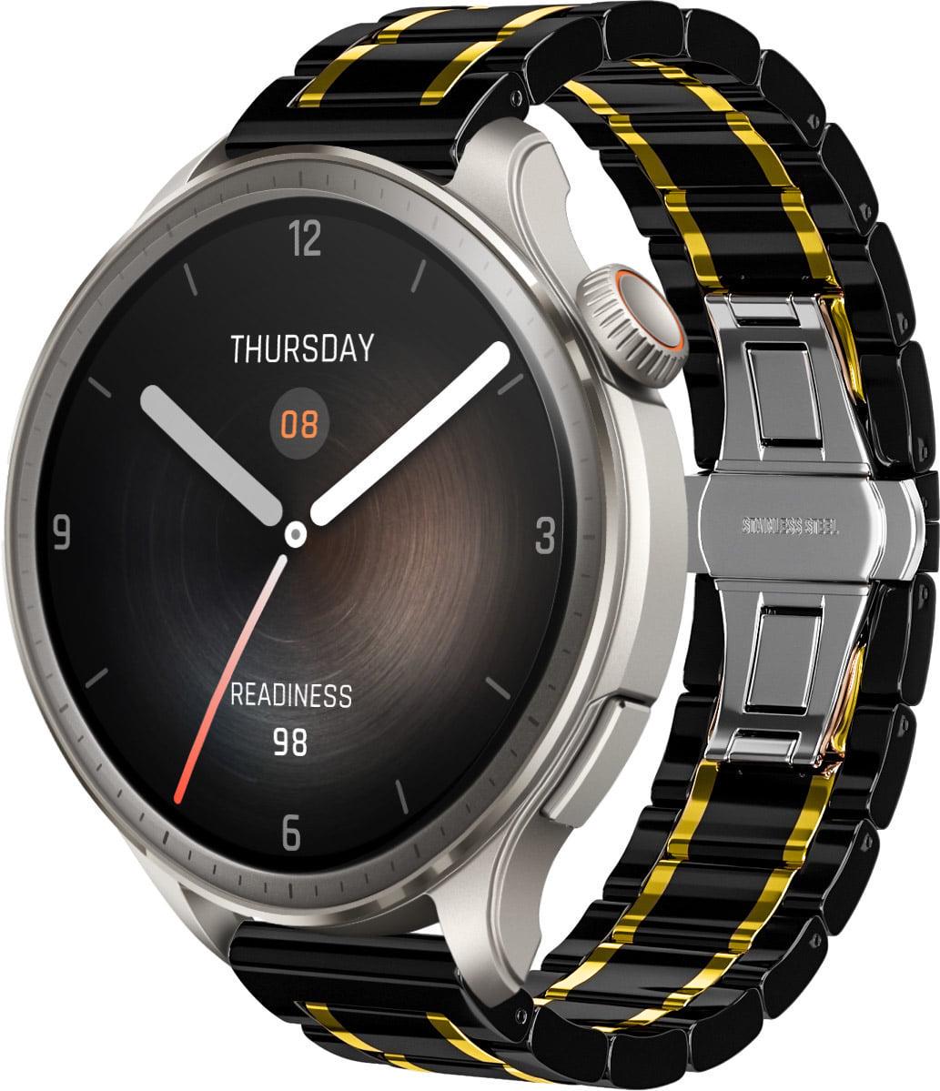 Ремешок керамический Ceramo для Amazfit Balance Black Gold (37219-02)