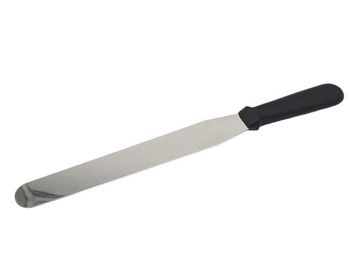 Шпатель кондитерский из нержавеющей стали ровный для крема и торта длинный L 38/25 см (14634)