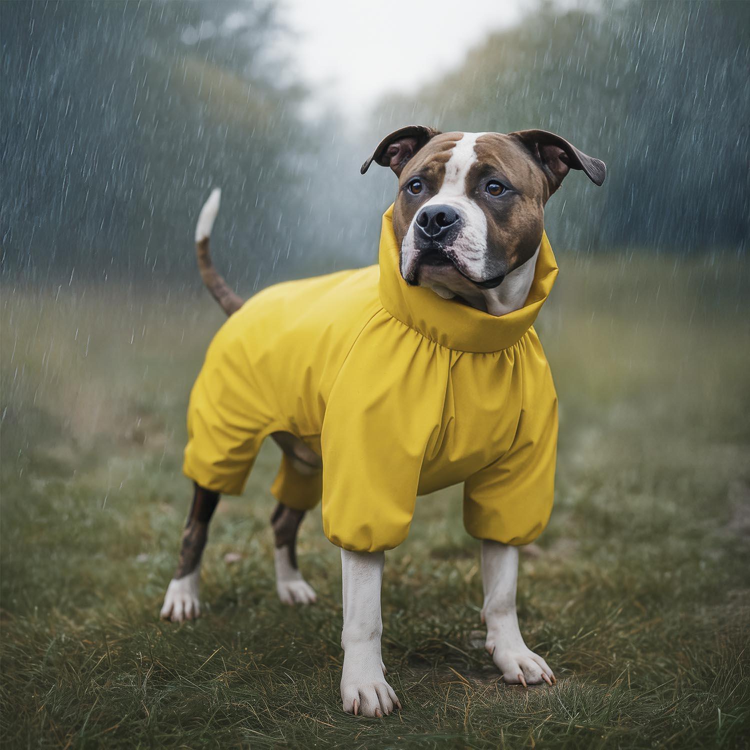 Дощовик для собак Waudog Clothes водонепроникний L55 Жовтий (19918) - фото 3 Дощовик для собак Waudog Clothes водонепроникний L55 Жовтий (19918) - фото 3