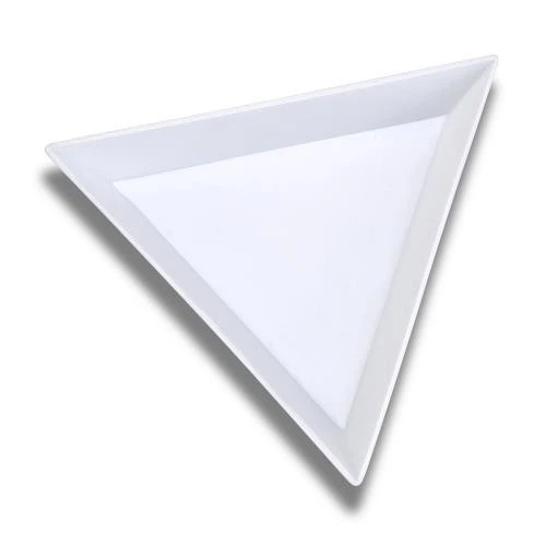 Лоток треугольный Yike для алмазной вышивки мозаики для стразов бисера 7 см Белый (skl-lot_tr)