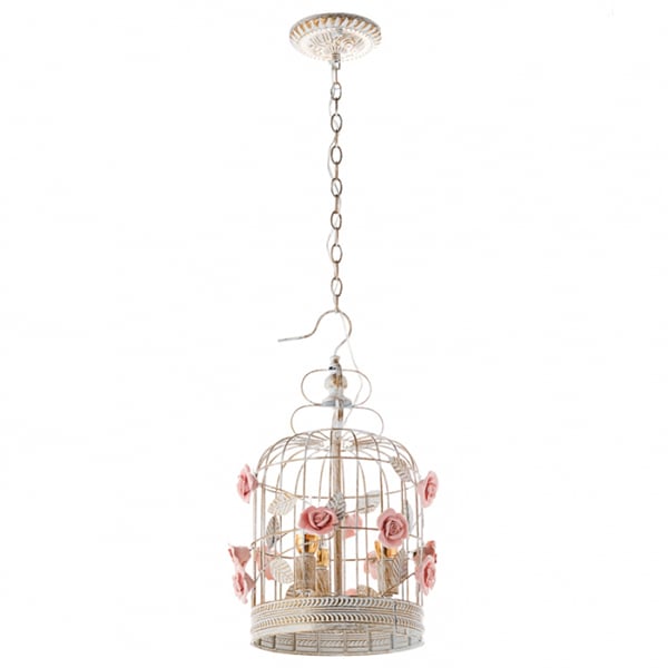 Люстра Flora в форме клетки с цветочным декором на 3 лампы (SA022/3)