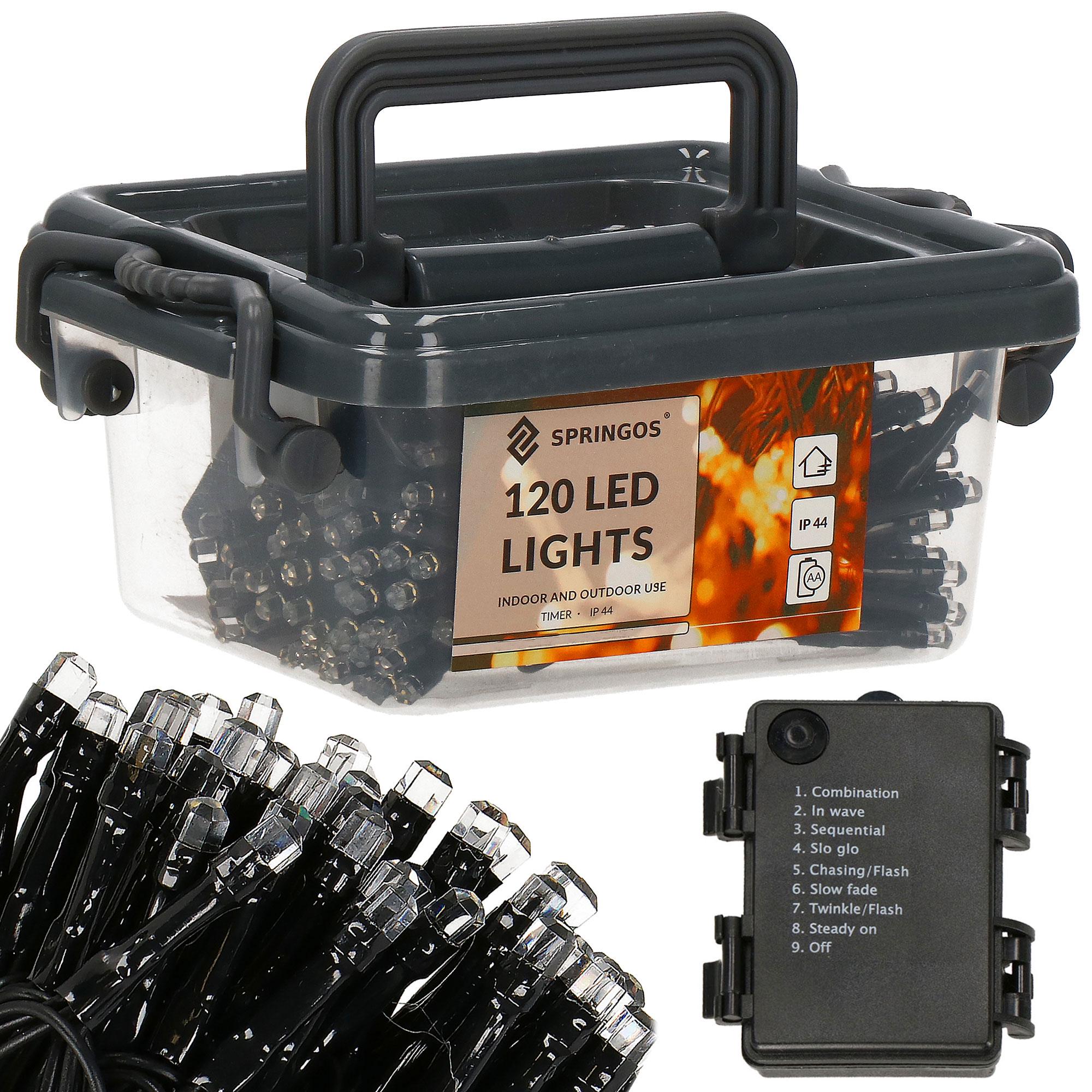 Гірлянда на батарейках Springos 120 LED 9 м Warm white (CL0174) - фото 7 Гірлянда на батарейках Springos 120 LED 9 м Warm white (CL0174) - фото 7