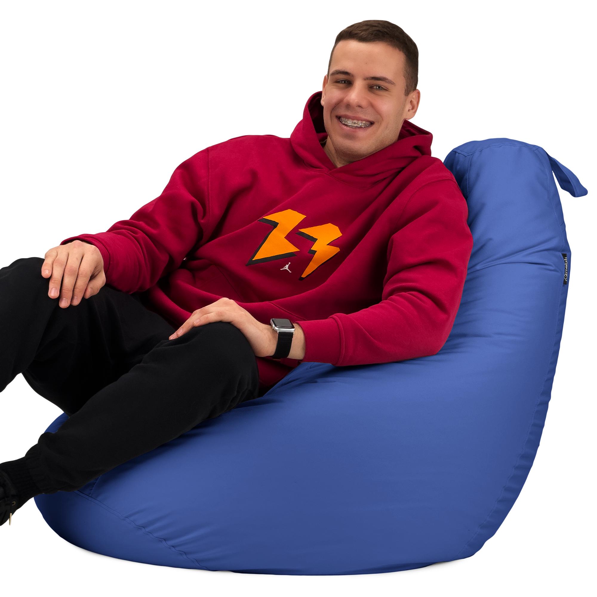 Кресло-мешок Студия Комфорта Груша оксфорд флекс 120х85 см Синий (901224) - фото 3