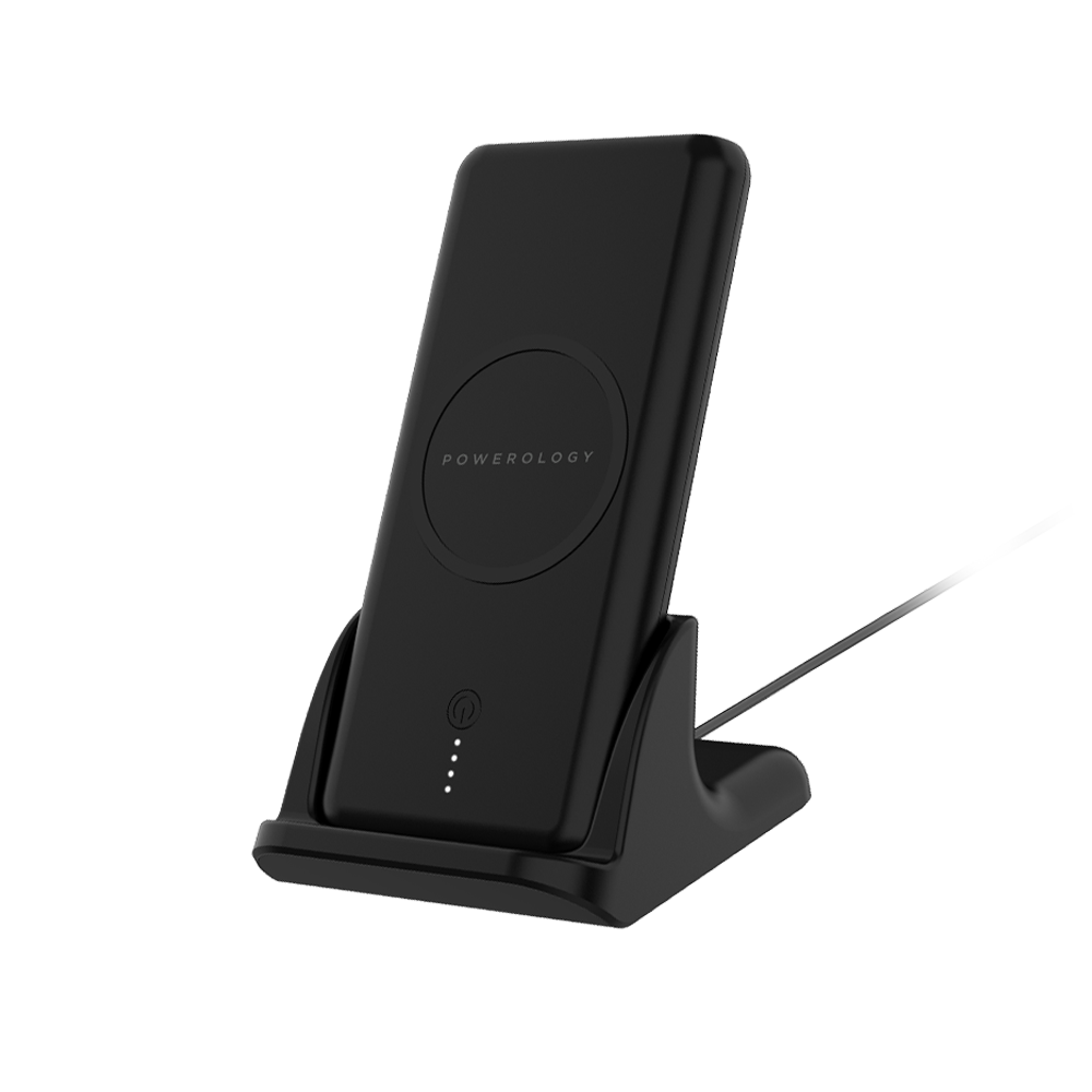 Беспроводная портативная зарядка Powerology 2in1 Fast Wireless Power Bank 10000mAh