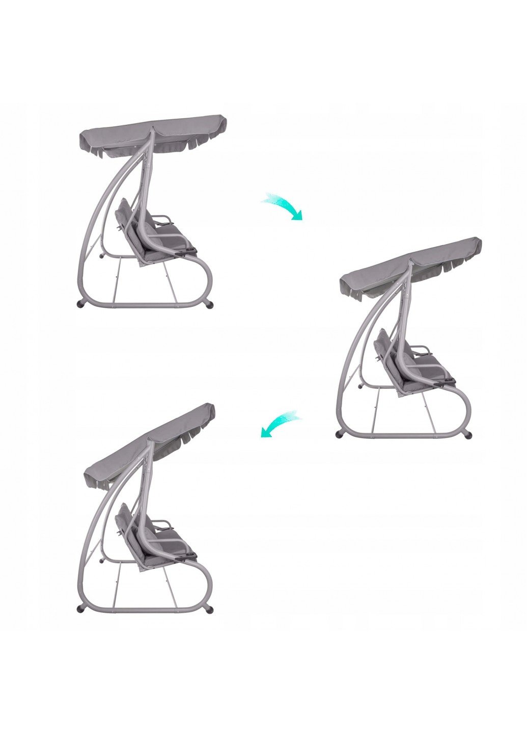 Садова гойдалка Springos Venezia 163x193 см Світло-сірий (GS0015) - фото 7 Садова гойдалка Springos Venezia 163x193 см Світло-сірий (GS0015) - фото 7