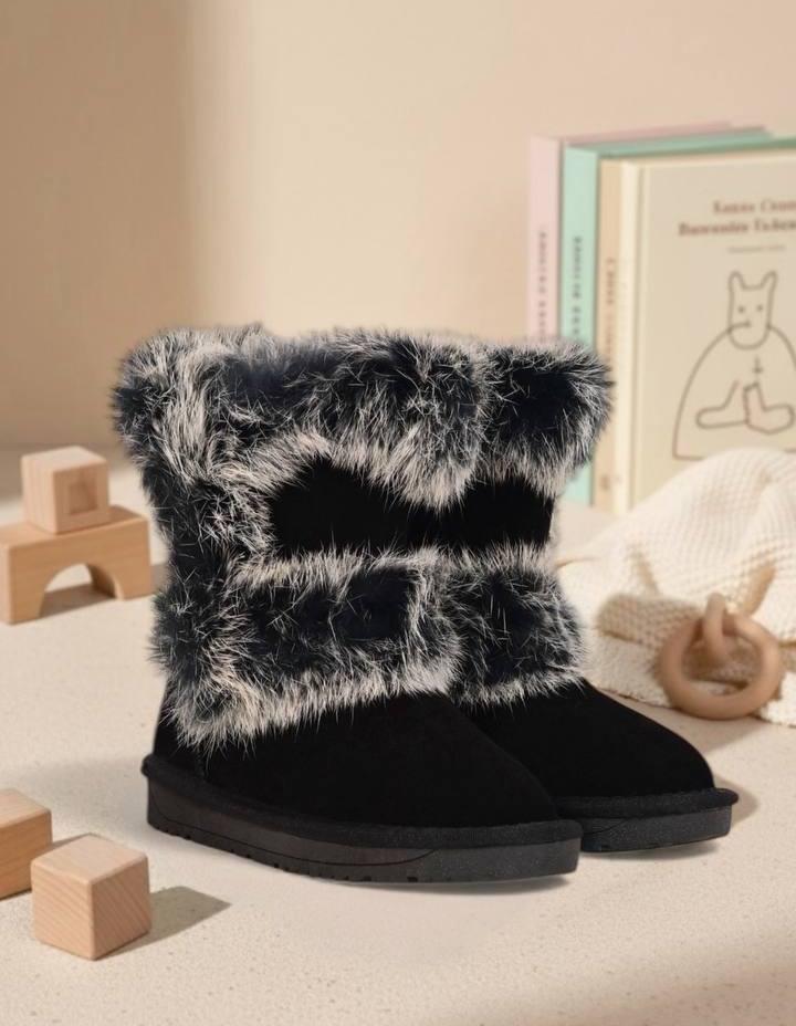 Угги детские Hengji натуральная замша и мех р. 29 Черный (30704856) Угги детские Hengji натуральная замша и мех р. 29 Черный (30704856)