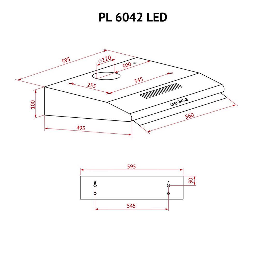 Вытяжка Perfelli PL 6042 W LED - фото 10
