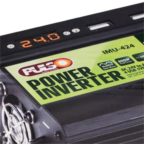 Преобразователь напряжения PULSO/IMU 424/24V-220V/400W/4USB-5VDC2.0A - фото 3 Преобразователь напряжения PULSO/IMU 424/24V-220V/400W/4USB-5VDC2.0A - фото 3