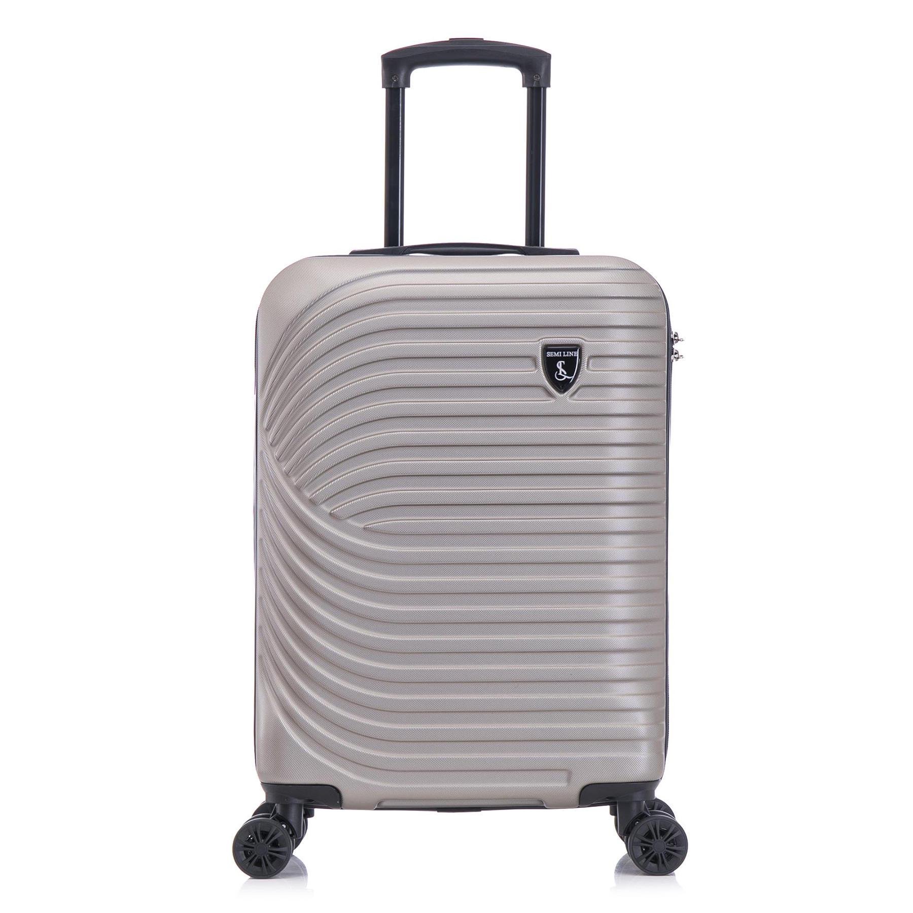 Чемодан малый ручная кладь SEMI LINE 20" ABS-пластик S Шампань (T5864-1) - фото 2