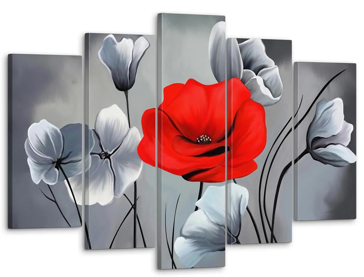 Картина модульная на холсте DK Прелестные маки 80x125 см (MK50032)