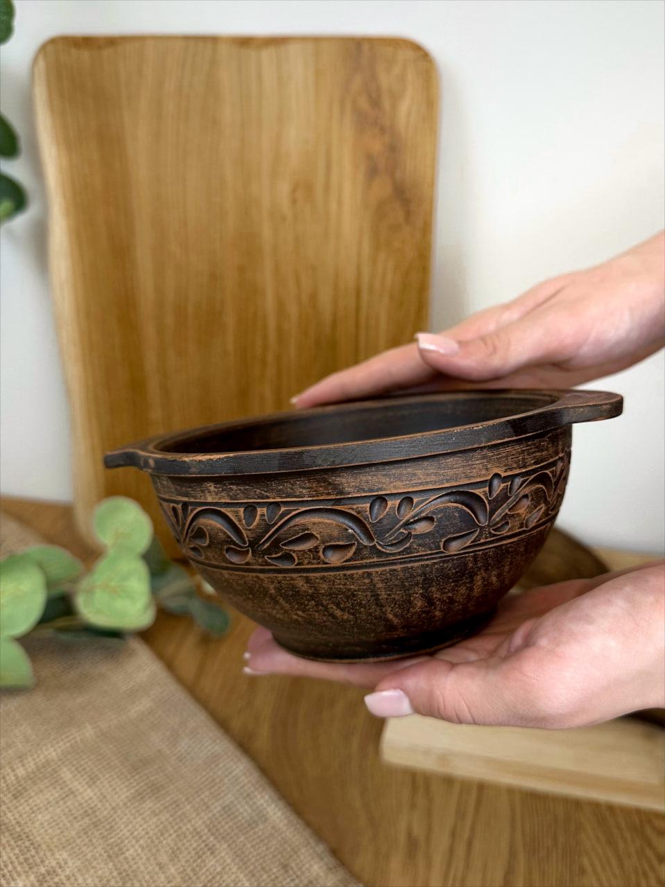 Бульйонниця керамічна керамічна різьблена декор 0,6 л (3000-17) - фото 3