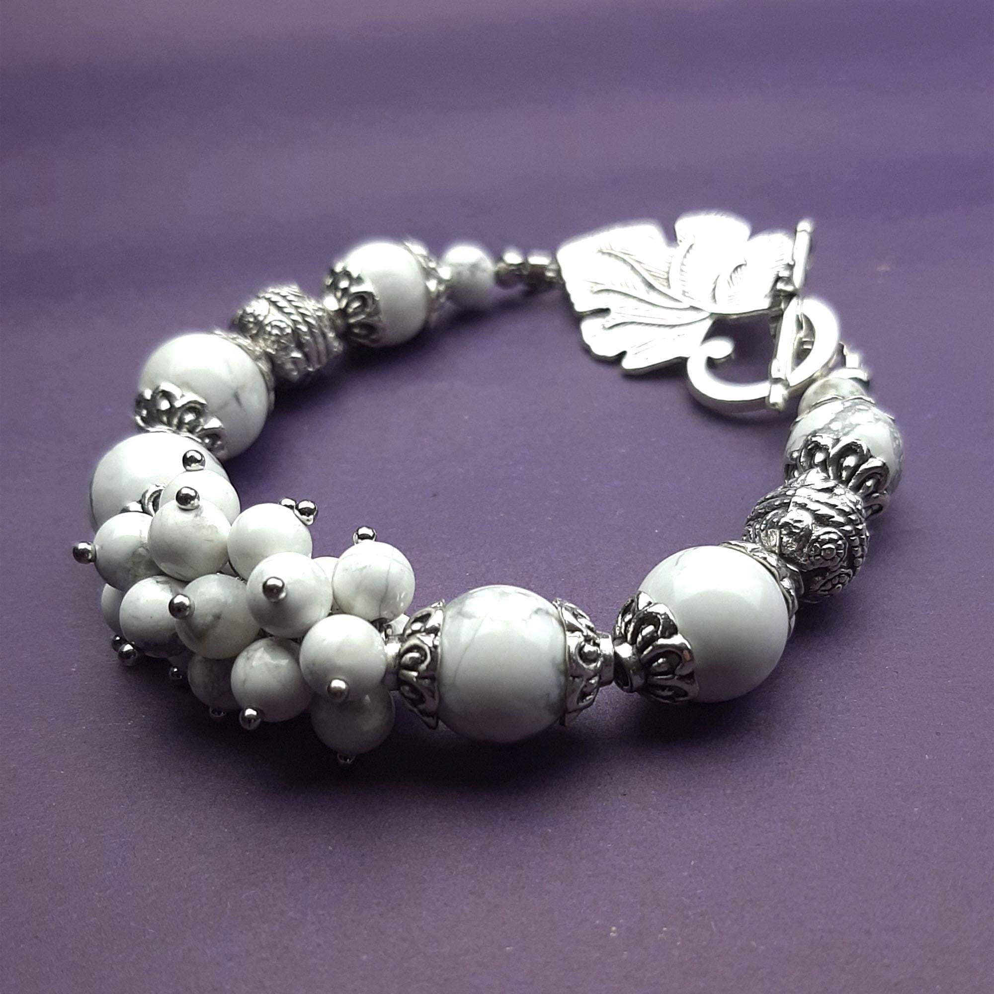 Браслет DARSANA Кахетія з натурального каменю кахолонг (DRSU054)