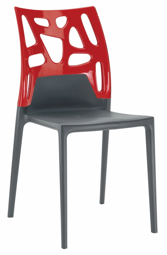 Стул Litolan Papatya Ego-Rock антрацит Красный (DR001986)